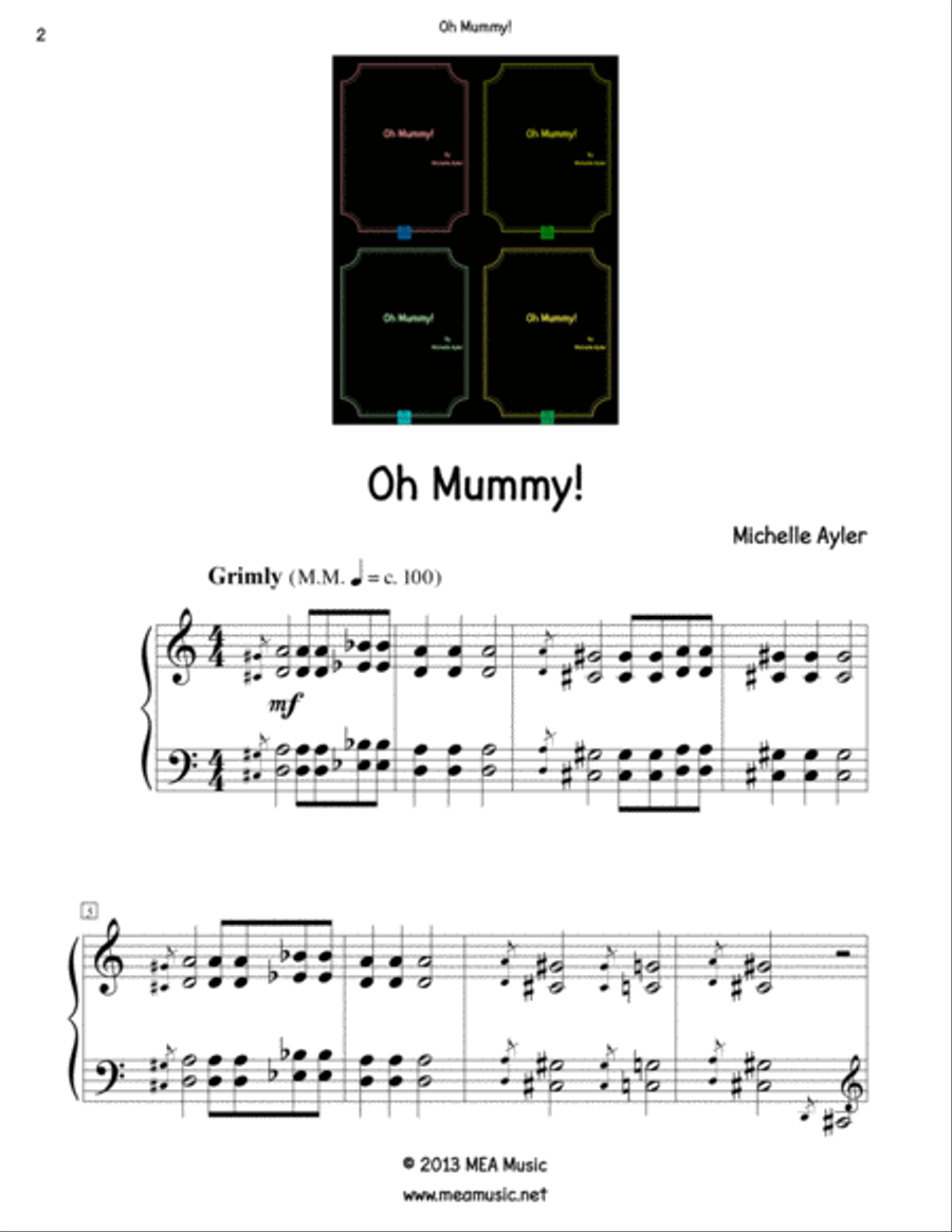 Oh Mummy Oh Mummy Easy Piano scores gallery preview page 2