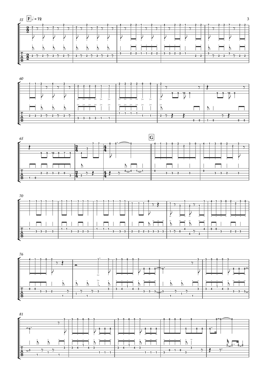 Bohemian Rhapsody Guitar scores gallery preview page 4