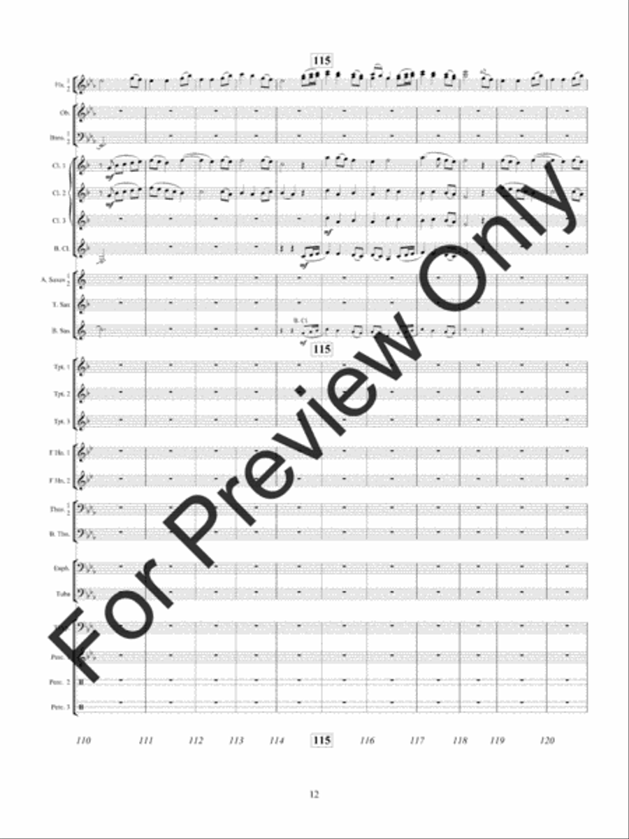 American Hymn Tune Sketches Concert Band scores gallery preview page 15
