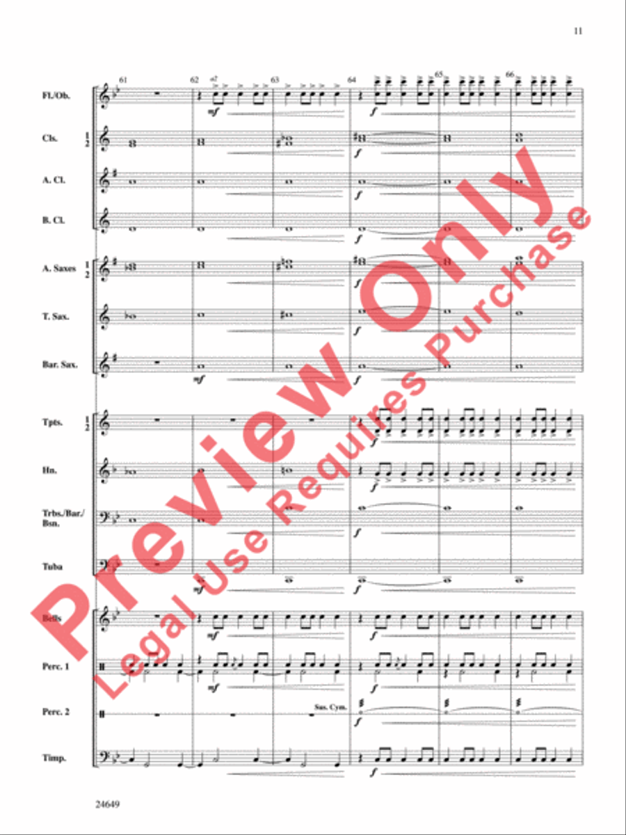 Crusade Crusade Concert Band scores gallery preview page 12