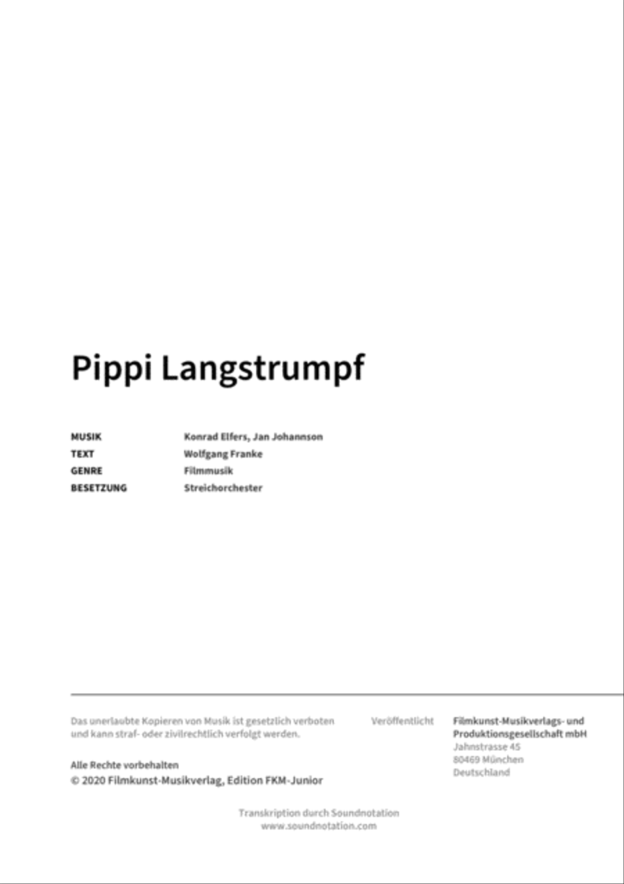 Pippi Langstrumpf Pippi Langstrumpf String Orchestra scores gallery preview page 2