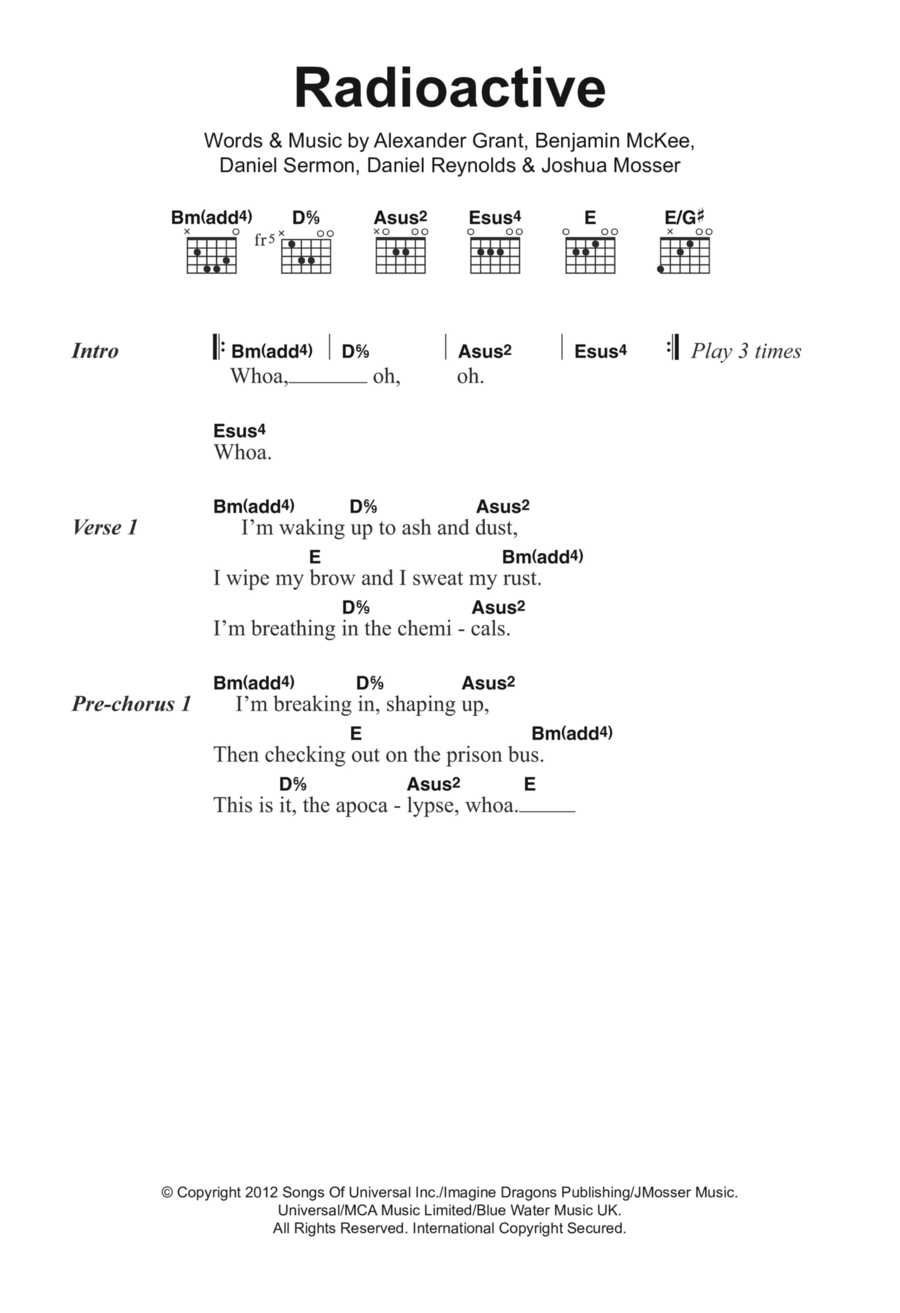 Radioactive Guitar scores gallery preview page 1