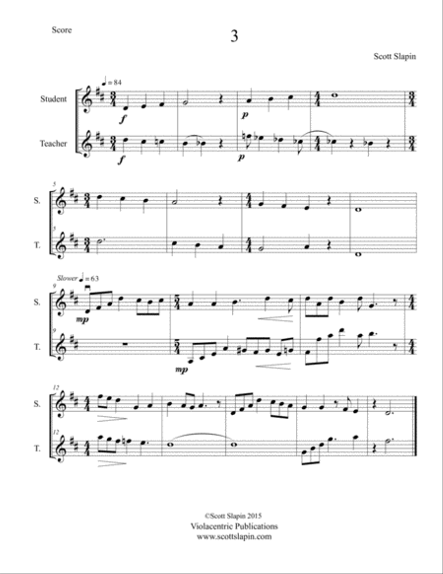 12 Divertimenti for Violin String Duet scores gallery preview page 5