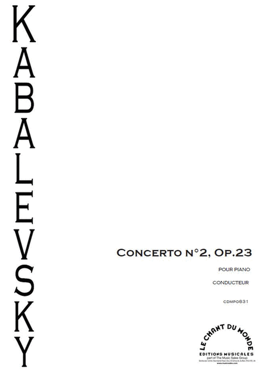 Concerto No. 2 - pour piano et orchestre Op.23