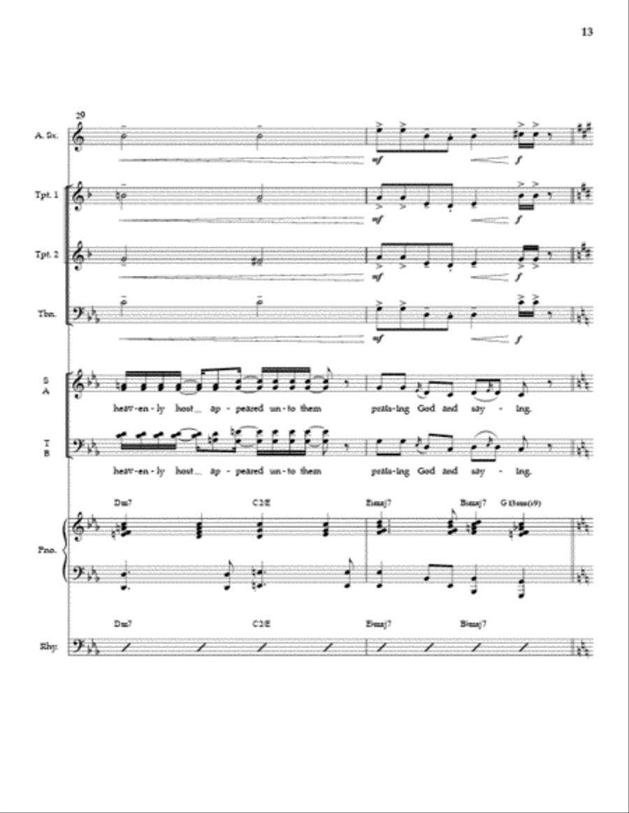And Suddenly (SATB) Full Score and Parts 4-Part scores gallery preview page 12