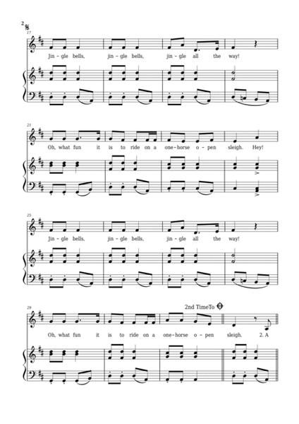 JINGLE BELLS letra Sheet music for Vocals (Solo)