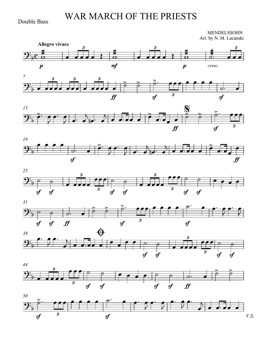 War March of the Priests War March of the Priests String Orchestra scores gallery preview page 1