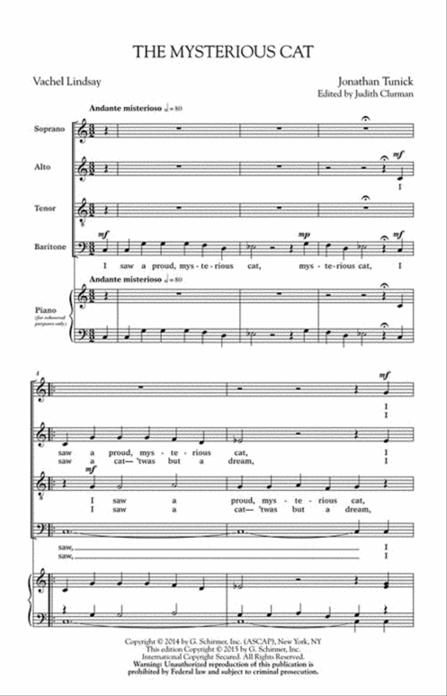 The Mysterious Cat 4-Part scores gallery preview page 2