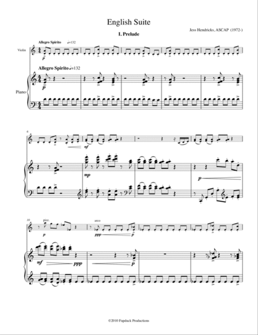 English Suite for violin and piano Violin Solo scores gallery preview page 3