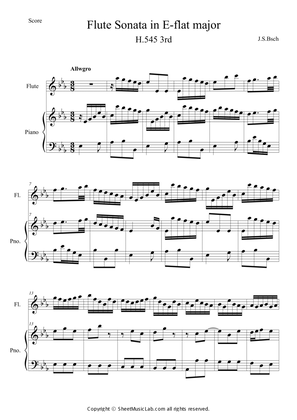 Flute Sonata in E flat major H.545 3rd