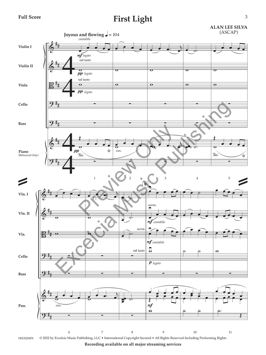 First Light (Score) First Light (Score) String Orchestra scores gallery preview page 2
