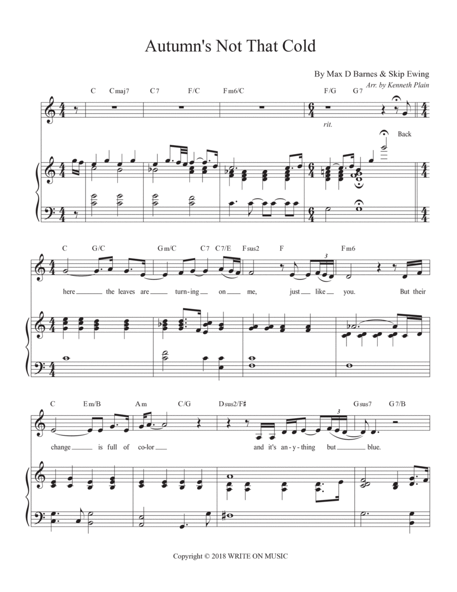 Autumn S Not That Cold Voice scores gallery preview page 1