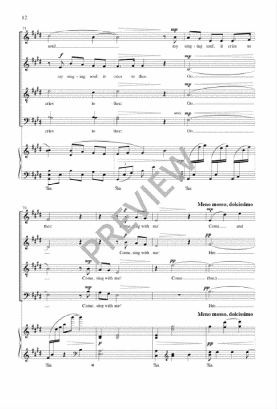 Ballade to the Moon Ballade to the Moon 4-Part scores gallery preview page 12