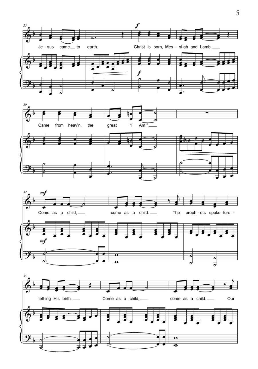 Come As A Child - Christmas Cantata SA scores gallery preview page 6