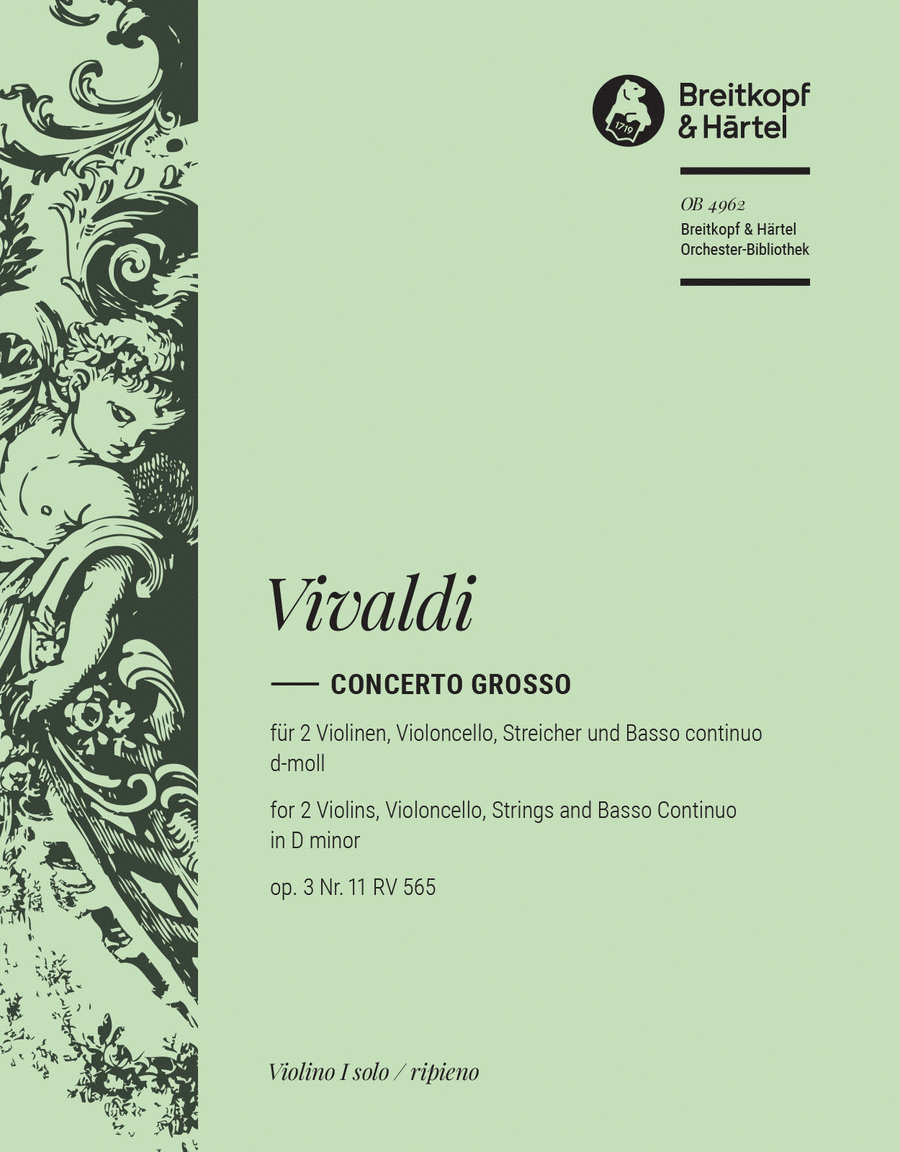 Concerto grosso in D minor Op. 3/11 RV 565 Orchestra scores gallery preview page 1
