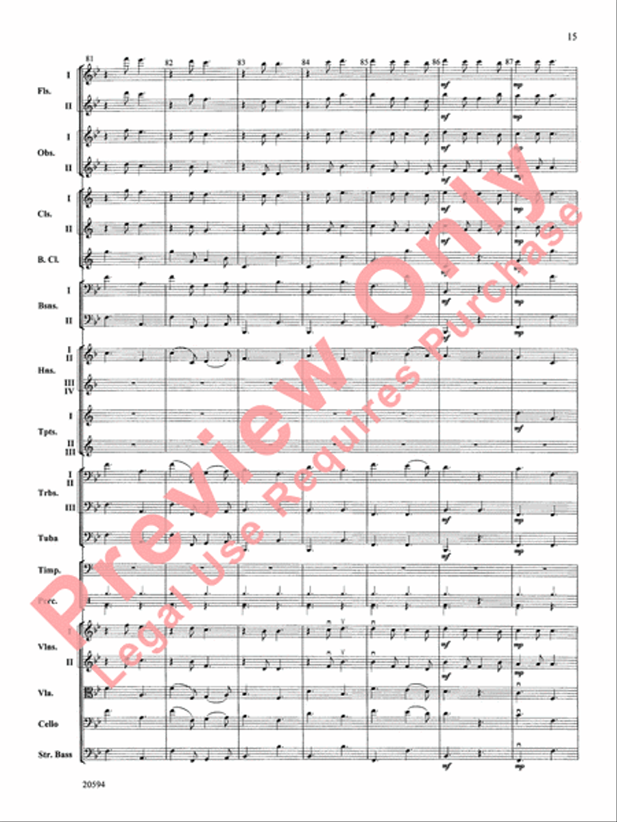 Symphony No. 9 (Fourth Movement) Full Orchestra scores gallery preview page 16