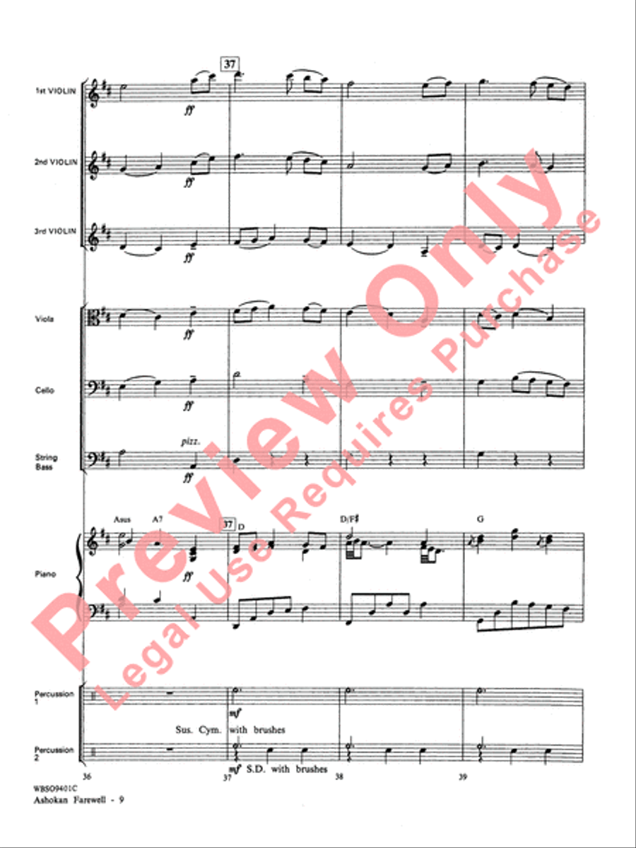 Ashokan Farewell String Orchestra scores gallery preview page 10