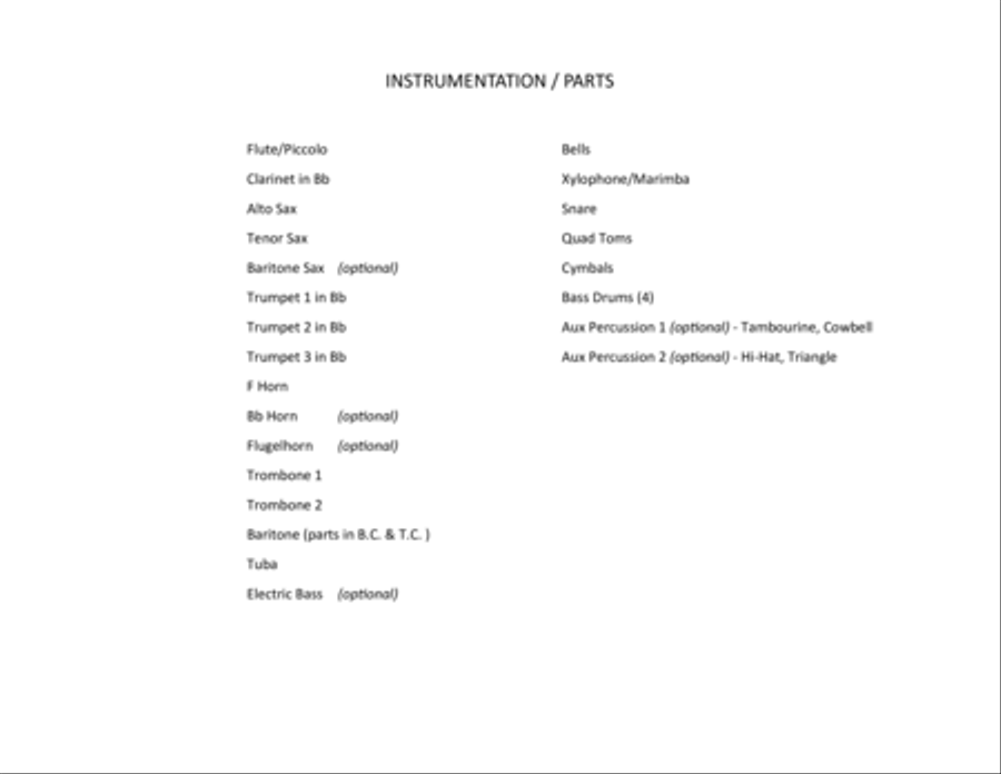 I Ain't Worried Marching Band scores gallery preview page 2