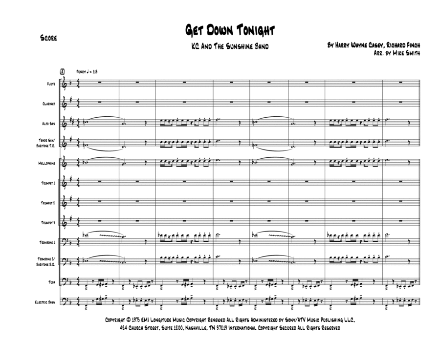 Get Down Tonight Marching Band scores gallery preview page 1