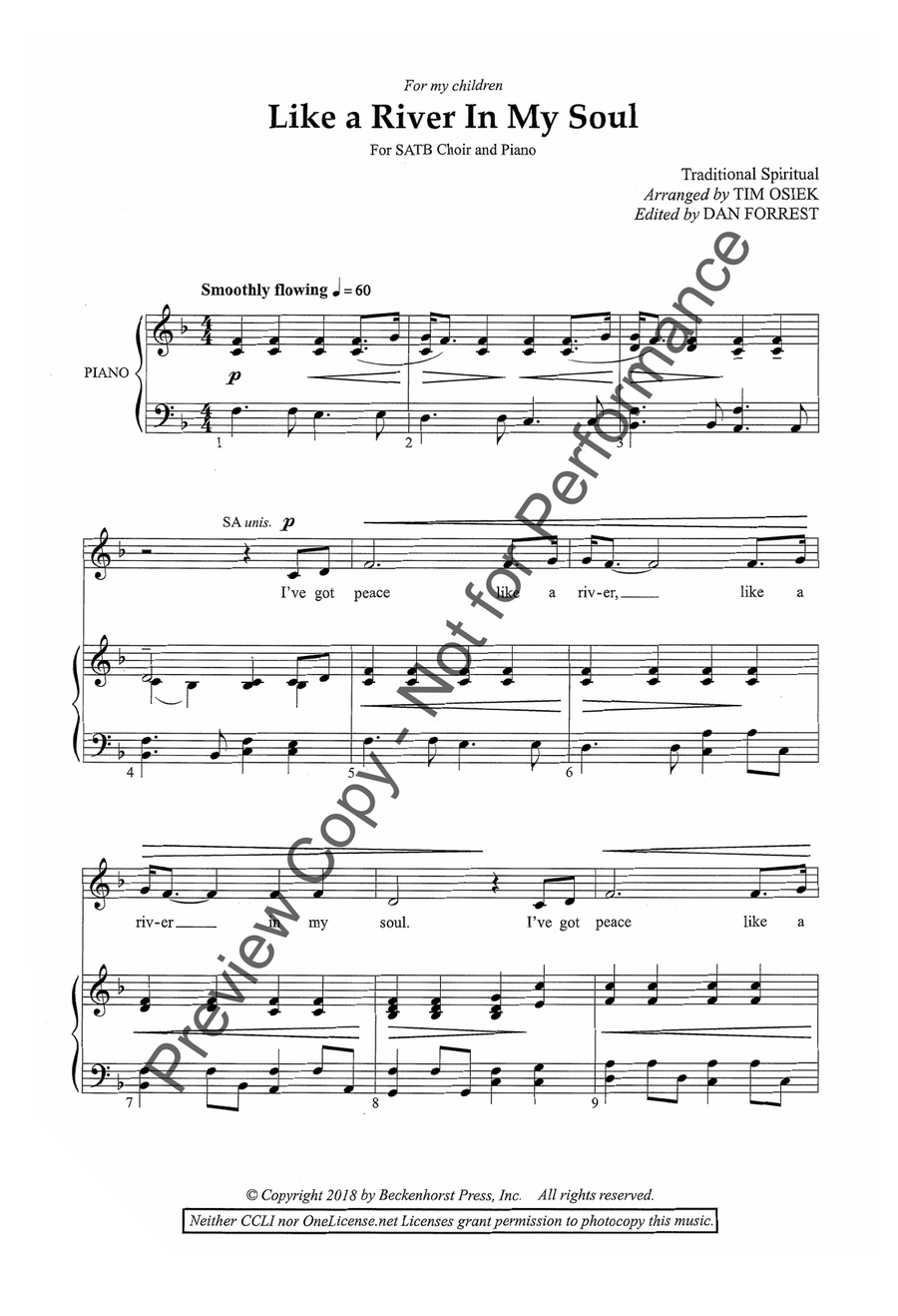 Like a River In My Soul - SATB 4-Part scores gallery preview page 3