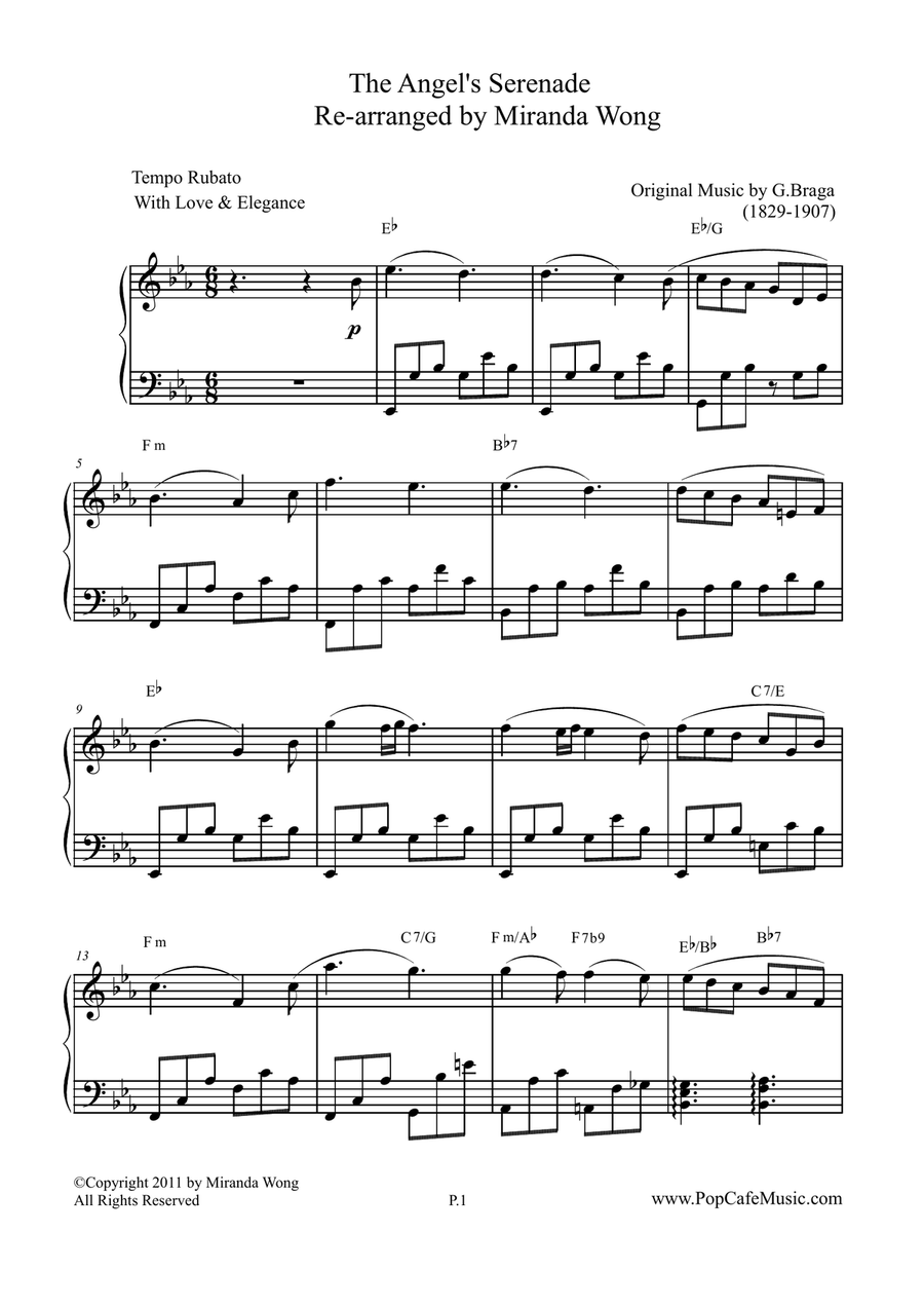 The Angel's Serenade - Romantic Piano Music The Angel's Serenade - Romantic Piano Music Piano Method scores gallery preview page 1