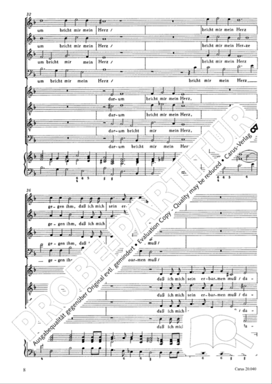 Is Ephraim my dear son? (Ist nicht Ephraim mein teurer Sohn) 4-Part scores gallery preview page 9