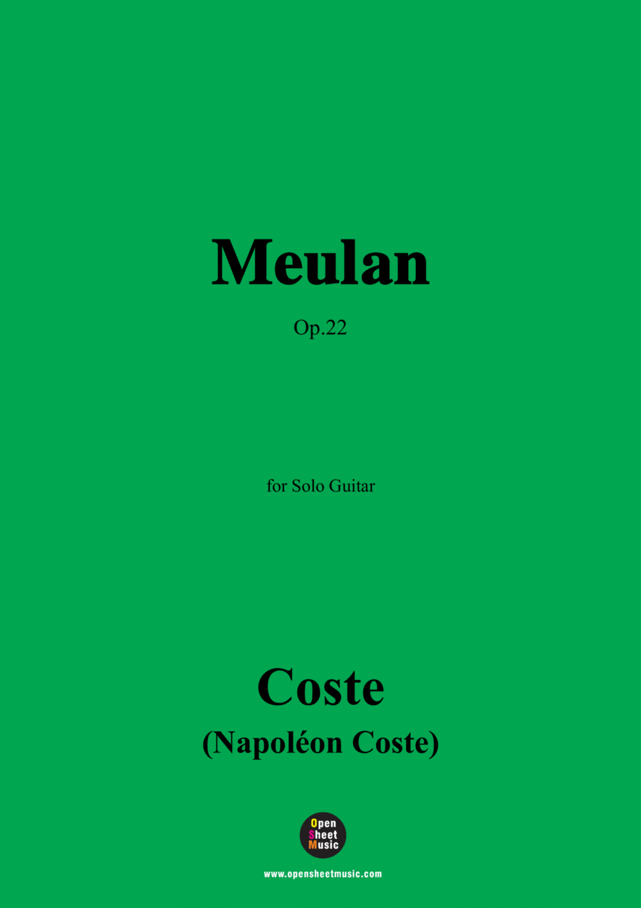 Coste-Meulan,Op.22,for Guitar Acoustic Guitar scores gallery preview page 1