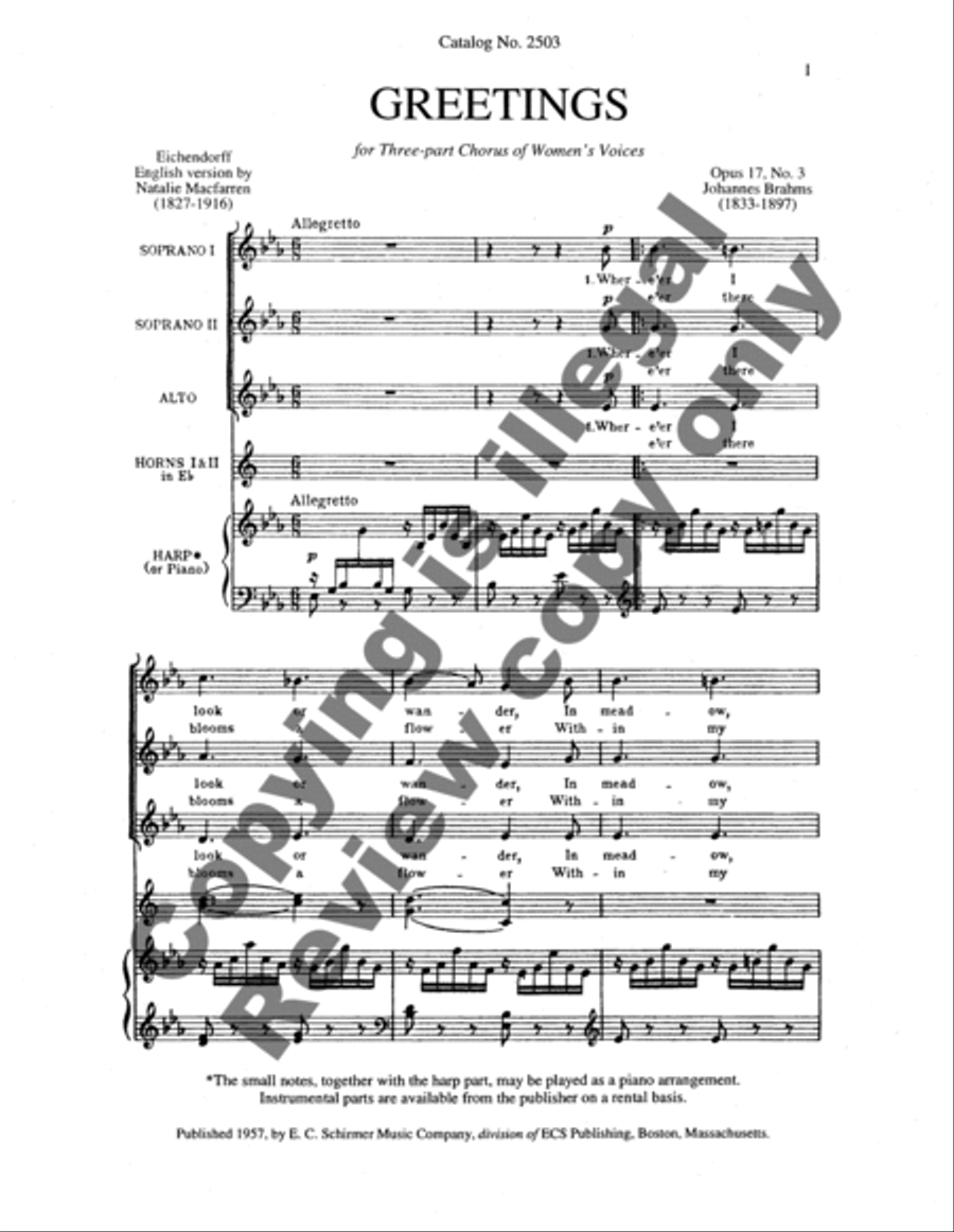 Greetings, Op. 17/3 Greetings, Op. 17/3 SSA scores gallery preview page 8