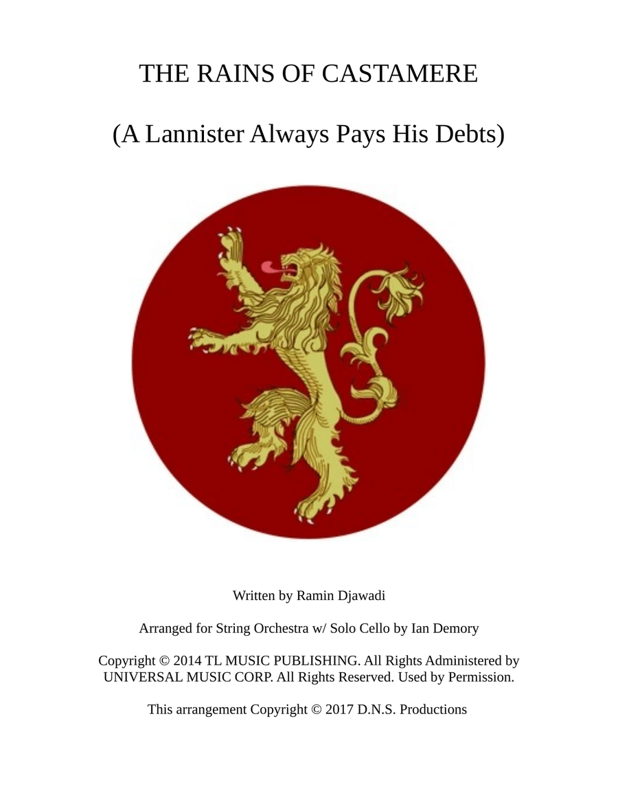 The Rains Of Castamere