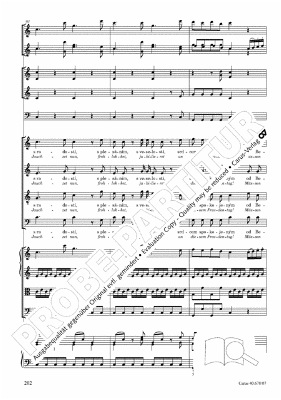 Missa pastoralis bohemica 4-Part scores gallery preview page 215