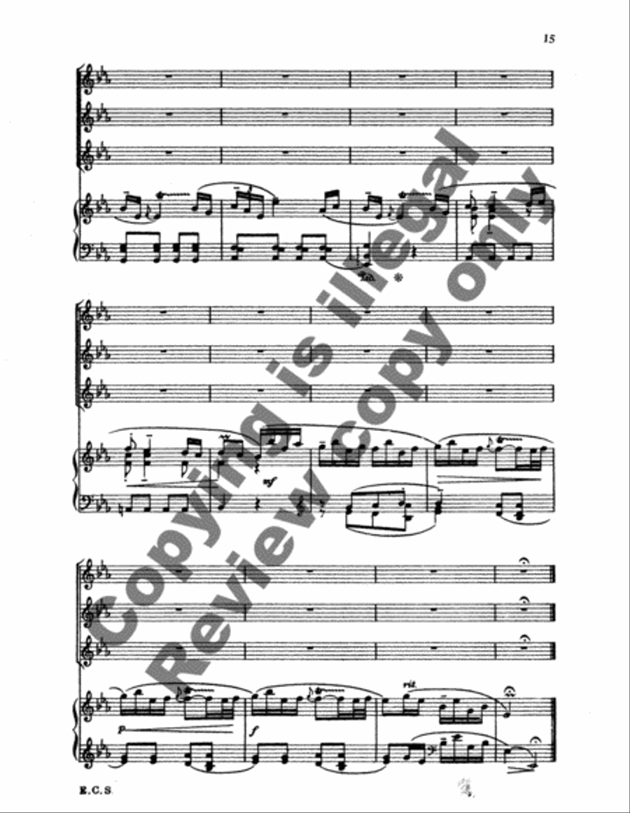 Votre amour, Berger (The Love Which Reigns in Your Heart) SSA scores gallery preview page 14