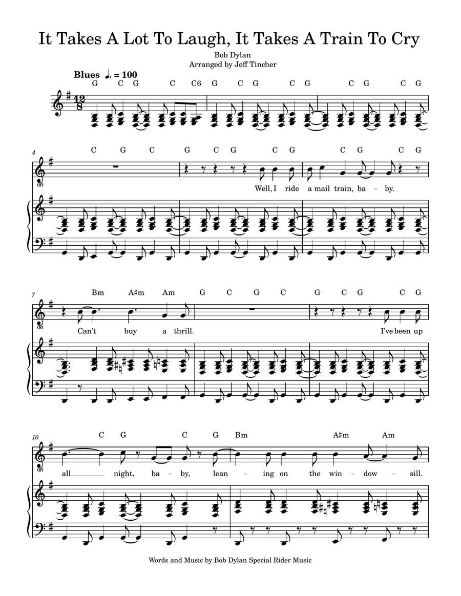 It Takes A Lot To Laugh, It Takes A Train To Cry Piano, Vocal, Guitar scores gallery preview page 2