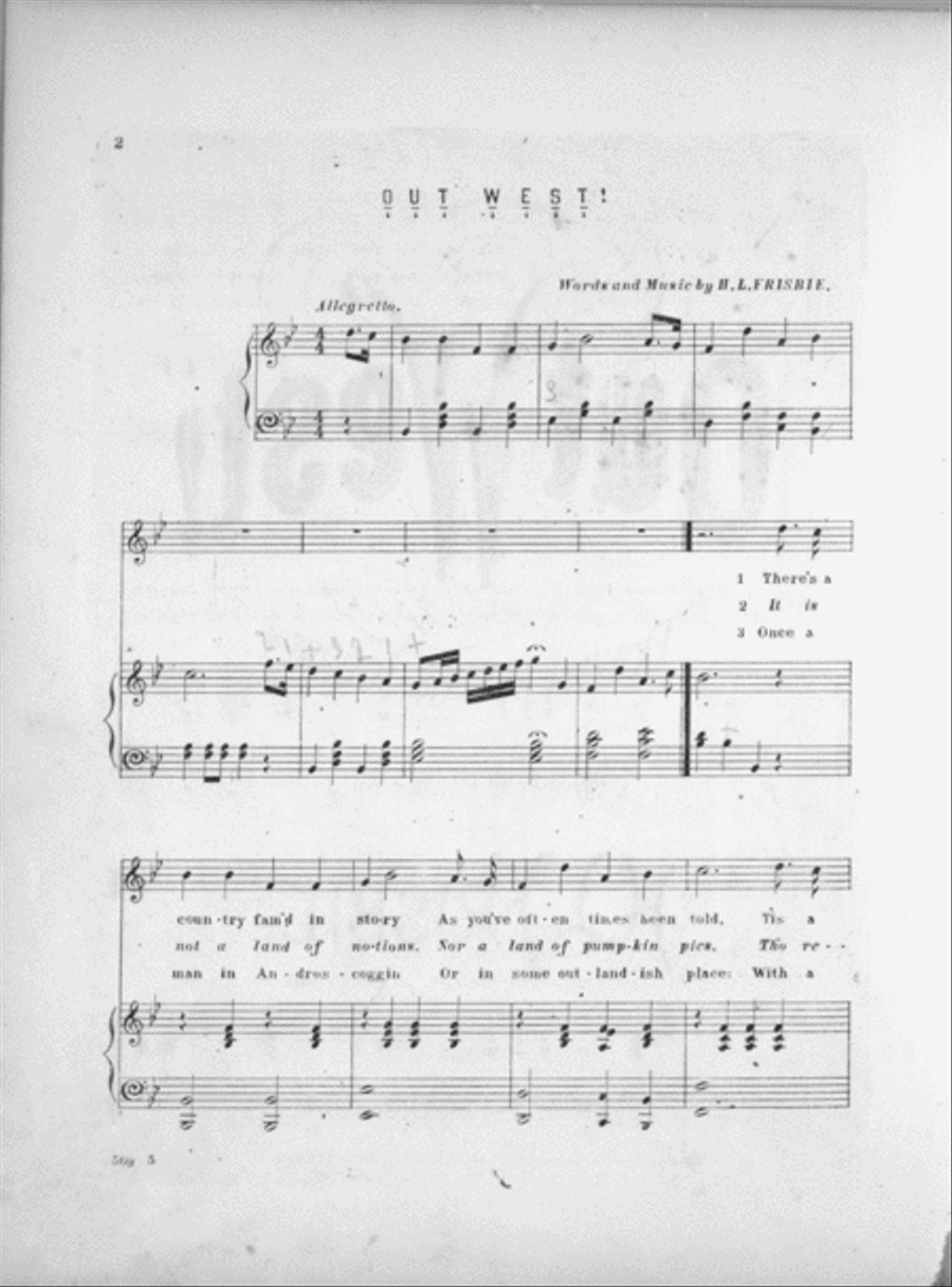 Out West, or, The Down Easters Journey Voice scores gallery preview page 2