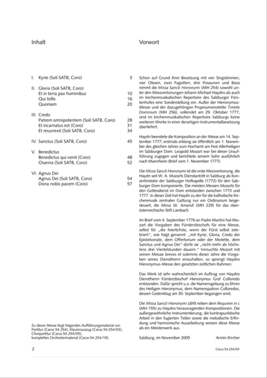 Missa Sancti Hieronymi 4-Part scores gallery preview page 3