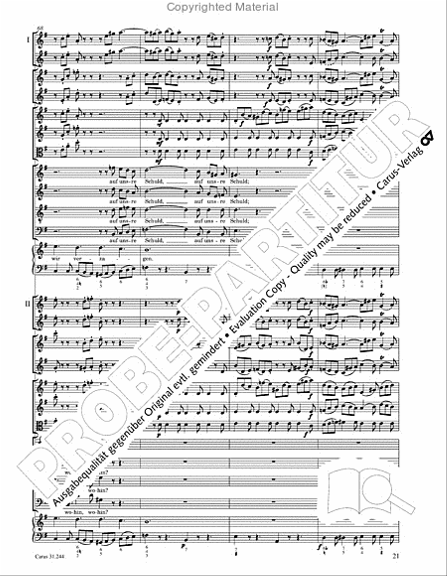 St. Matthew Passion (Matthaus-Passion) 4-Part scores gallery preview page 23