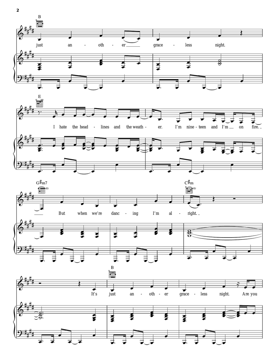 Perfect Places Perfect Places Piano, Vocal, Guitar scores gallery preview page 2
