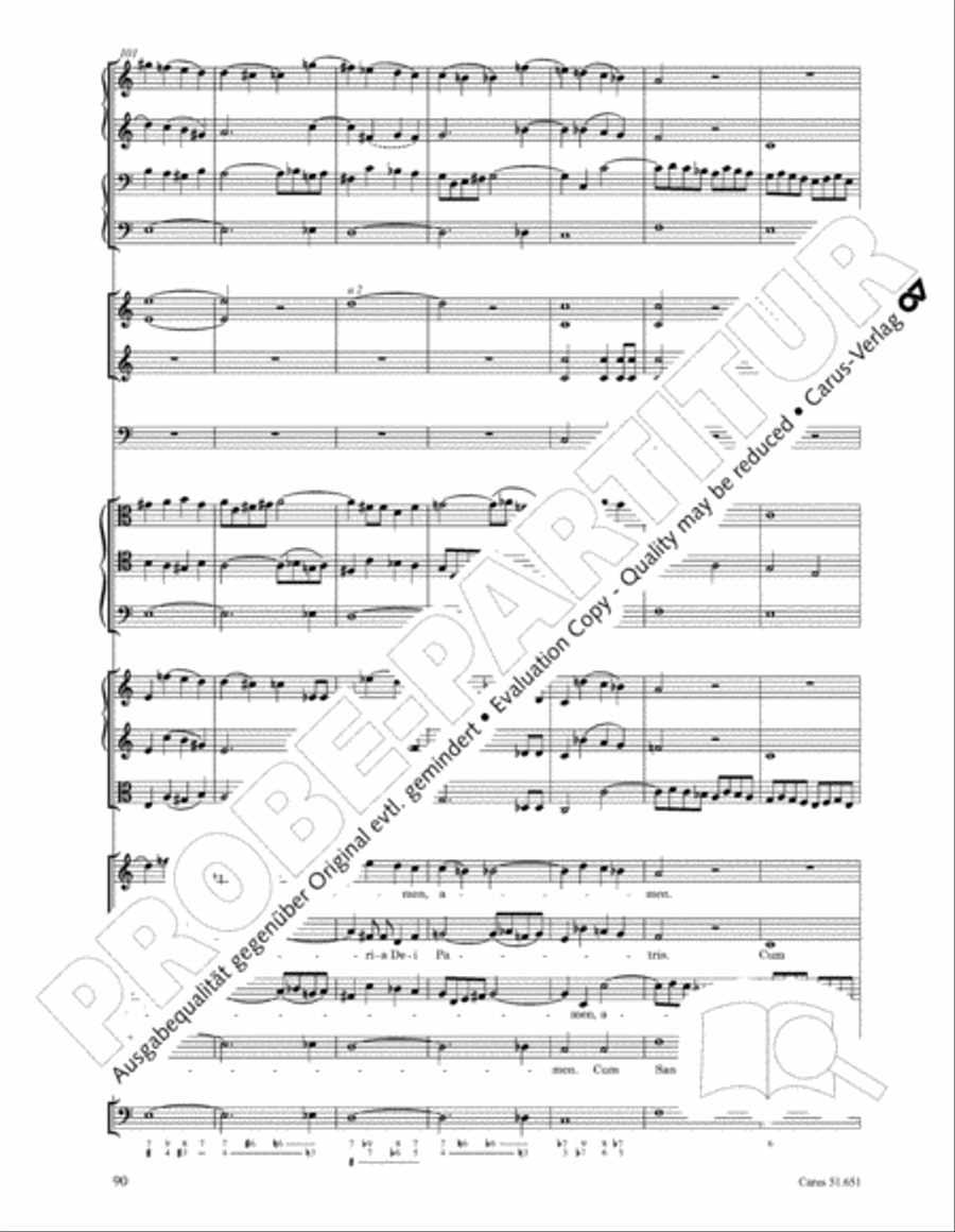 C Minor Mass, K. 427 (Missa in c KV 427) 4-Part scores gallery preview page 106