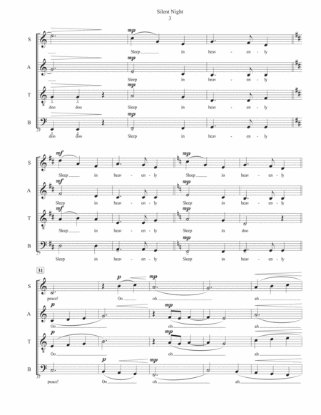 Silent Night - SATB Acappella image number null