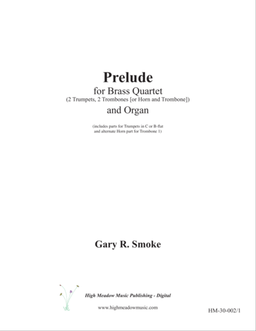 Prelude for Brass Quartet and Organ Small Ensemble scores gallery preview page 1