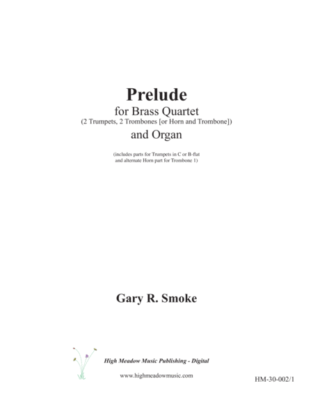 Prelude for Brass Quartet and Organ image number null