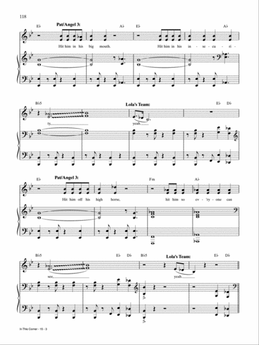 In This Corner (from Kinky Boots) Piano, Vocal, Guitar scores gallery preview page 3