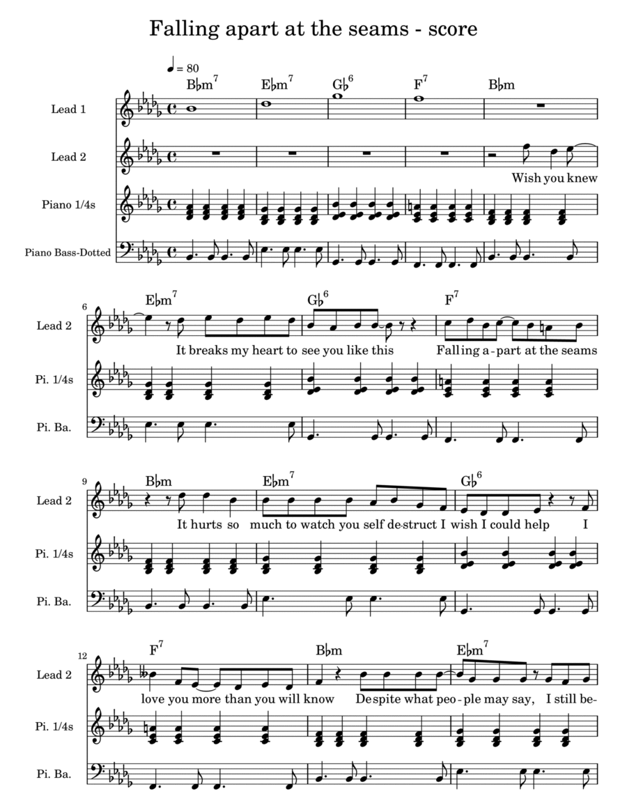 Falling Apart at the Seams Voice scores gallery preview page 1