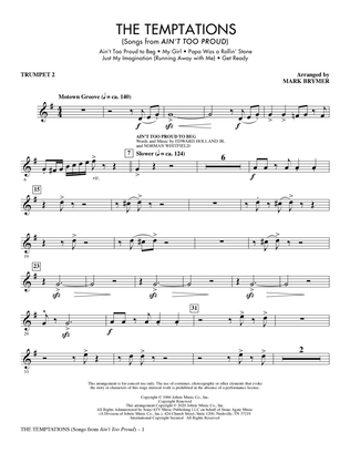 Book cover for The Temptations (Songs from Ain't Too Proud) (arr. Mark Brymer) - Trumpet 2