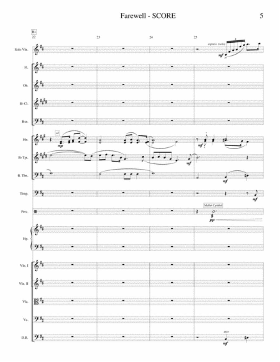 Farewell (Orch.) Chamber Orchestra scores gallery preview page 6
