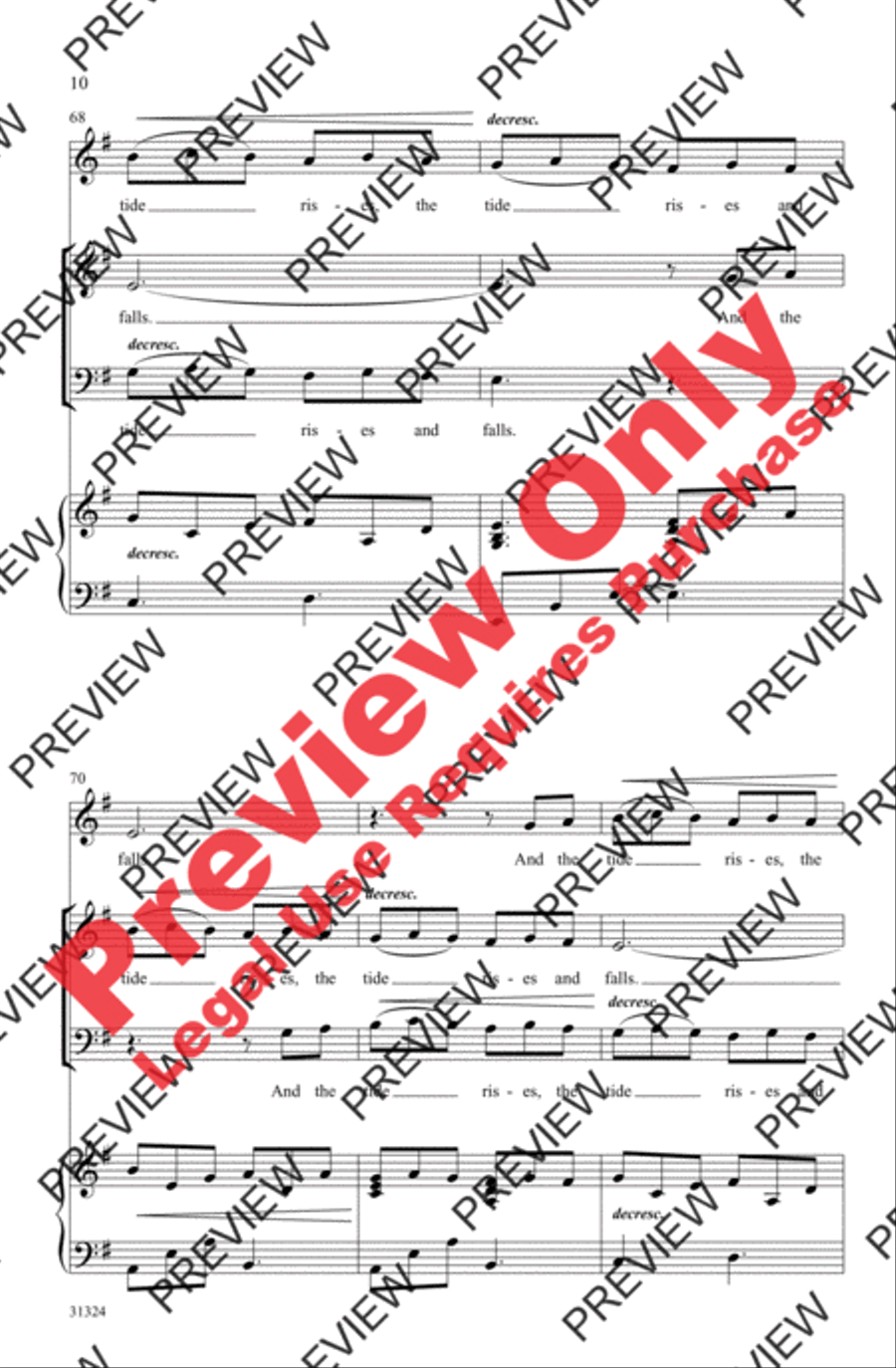 The Tide Rises, the Tide Falls 3-Part scores gallery preview page 10