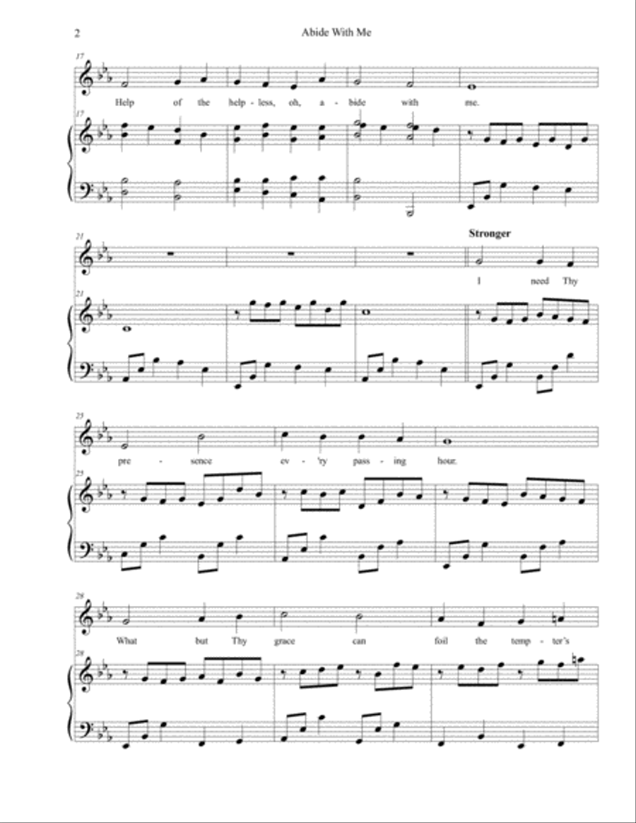 Abide With Me High Voice scores gallery preview page 4