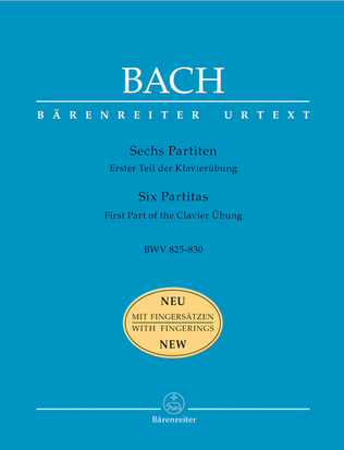 Book cover for Six Partitas, BWV 825-830