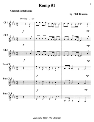 Romp #1-Clarinet Sextet