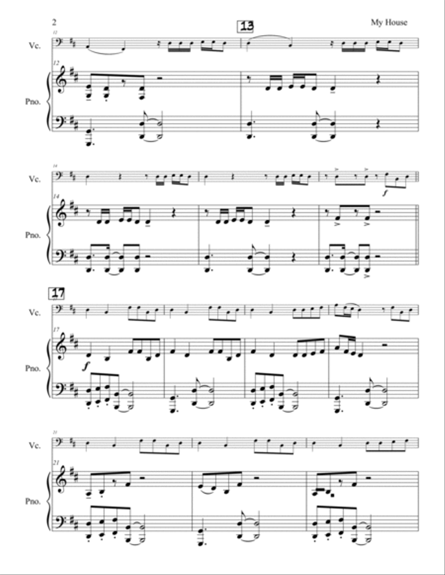 My House Piano scores gallery preview page 3