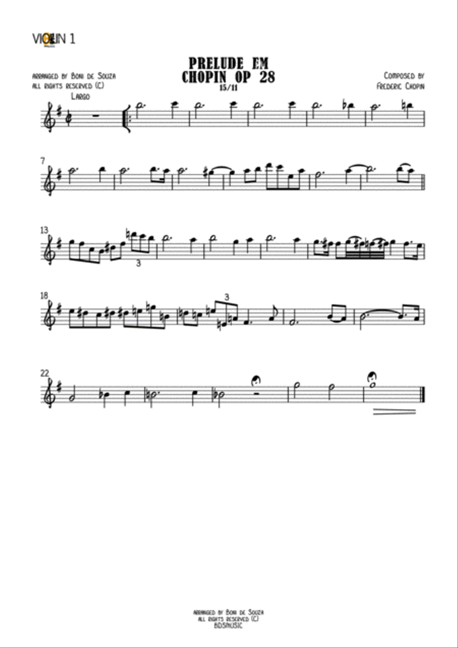 Prelude in Em opus 28 Chopin image number null